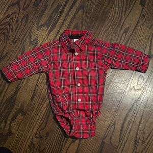 Carter's Red Plaid Button-Down Shirt